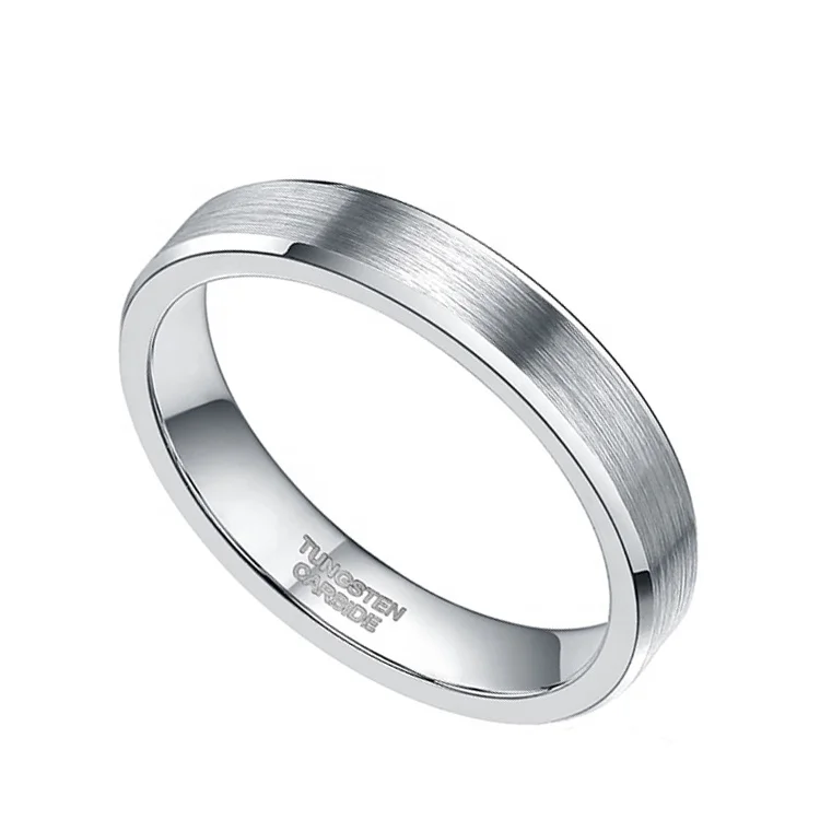 Latest Designs Brushed Tungsten Ring,Simple design men women silver color tungsten carbide jewelry rings