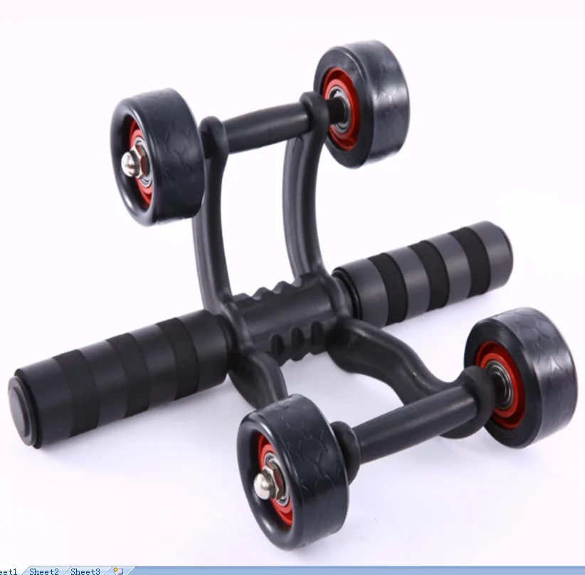 4-roller Exercise Wheel Abdominal  Wheel Exercise Roller Wheel for BodyBuilding