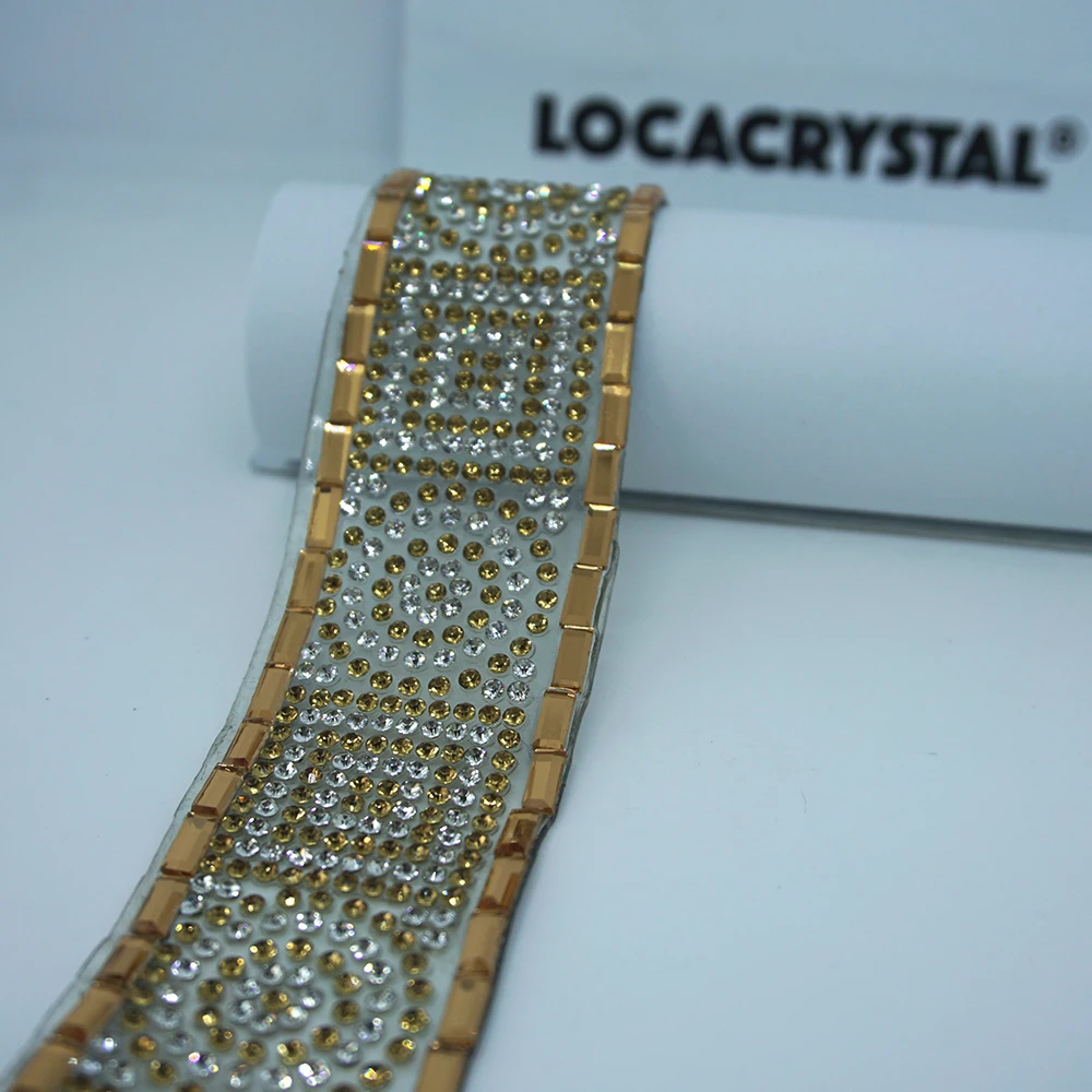 
LOCACRYSTAL Brand Bridal Clothing Decoration Rhinestone Trim Glass Chaton for Shoes 