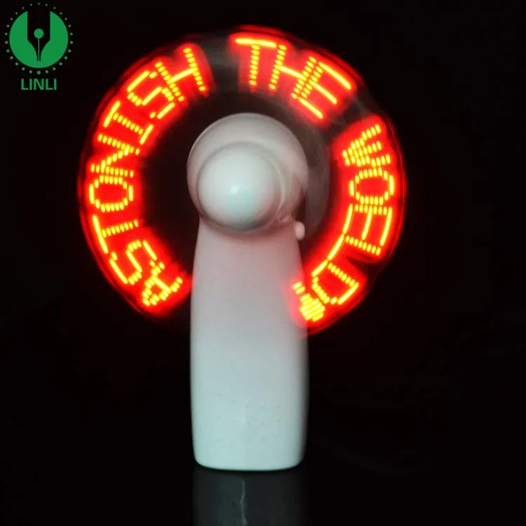
Factory Promotion Cheap Programmable Led Message Handheld Mini Fan With Custom 