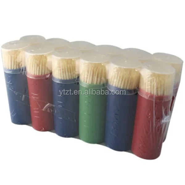 Wholesale best selling 2015new pvc box packed paper wrapped bamboo toothpick Various types