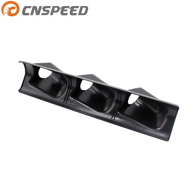 CNSPEED 2' 52mm Gauge Pod Triple Left Hand Pillar 3 Hole Meter Mount Holder Black ABS