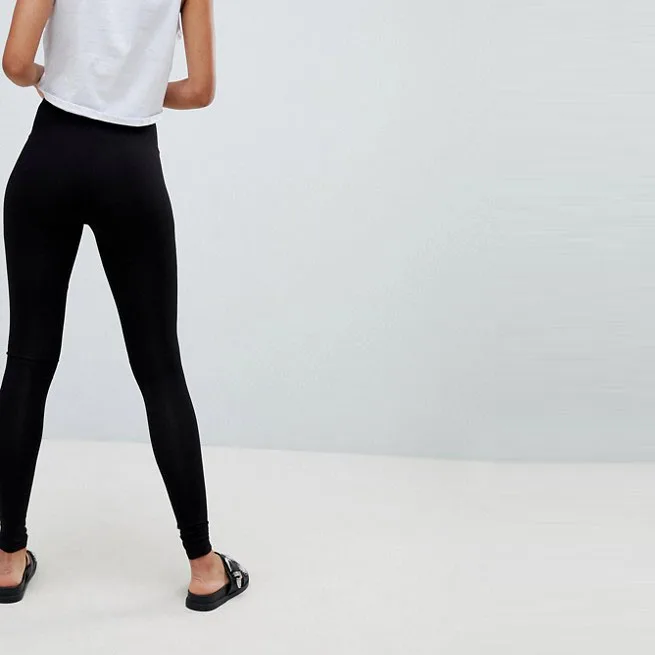 Eco-friendly Custom Fitness Seamless Ladies Yoga Leggings Black Elastic High Waist Sports Tights