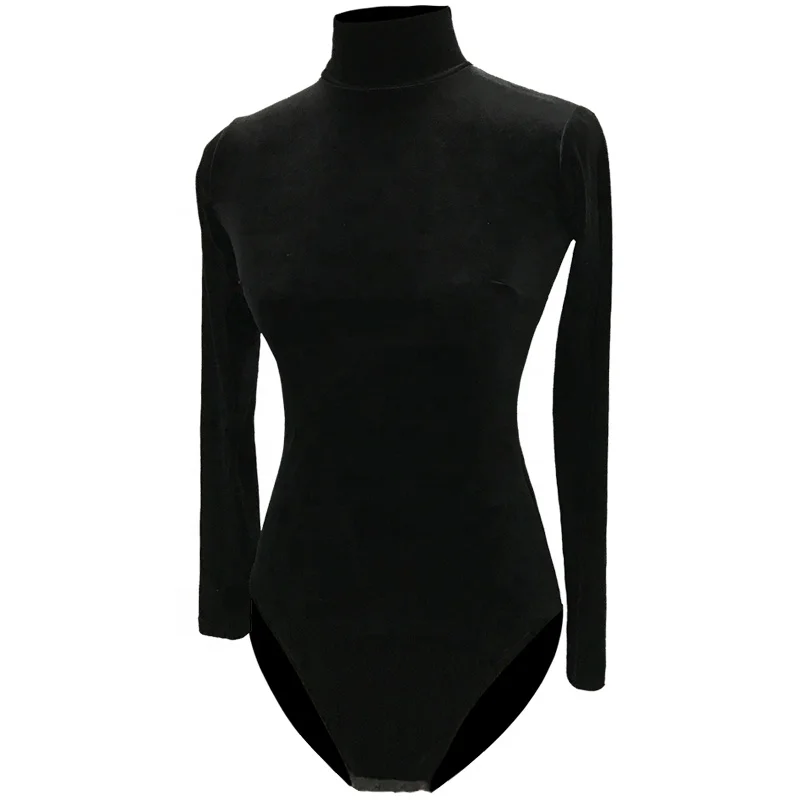 
Autumn winter long sleeve high collar women gymnastics leotard tops 