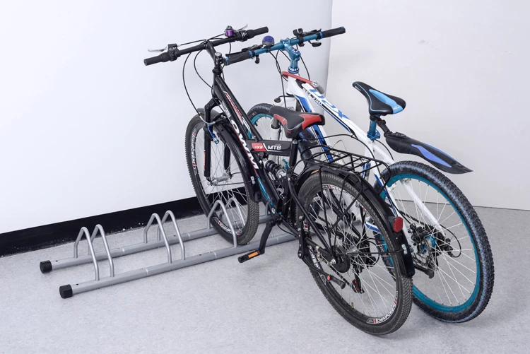 Bike Side Stand Well-designed Steel Stand for 5 bikes Durable Bike Floor Stand