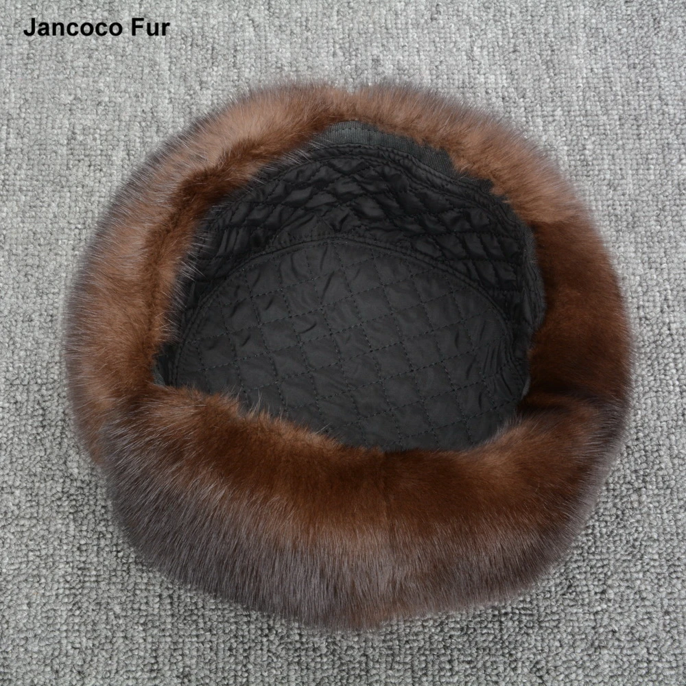 2021 Hot Sale Winter Warm Genuine Sheepskin Leather Mink Fur Ushanka Hat For Men