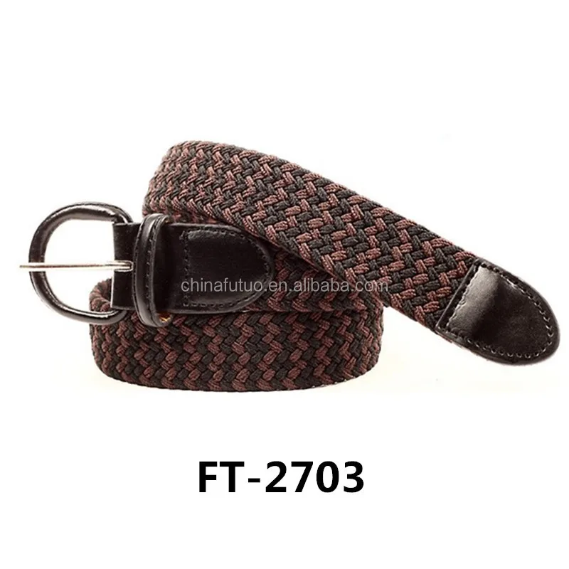 colorful kids elastic braided belt - children golf braided belts