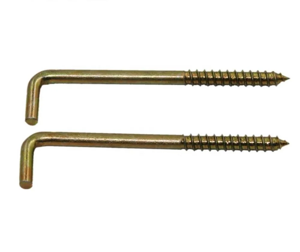 Sandingsheng customized L shaped metal wire right angle wood screw hook