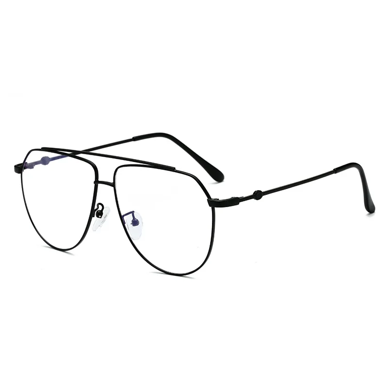fashion metal black golden anti blue light blocking glasses anti radiation uv glare computer glasses frames spectacle frames