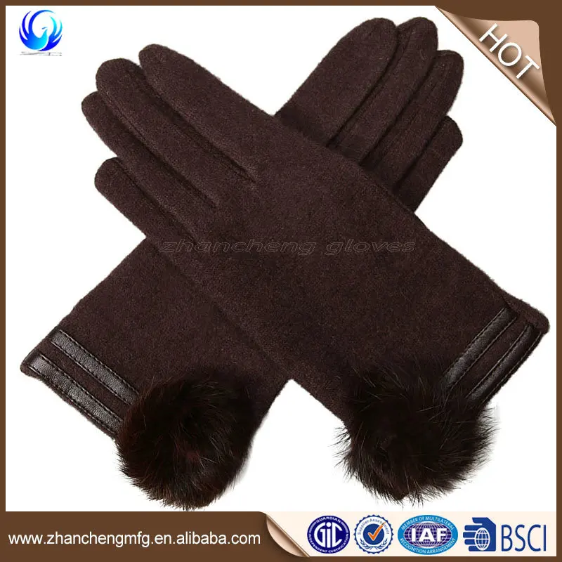 Cheap factory price women winter 100% sheep wool gloves