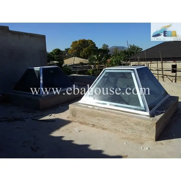 Aluminium fixed glass window roof skylight aluminium pyramid skylight CE
