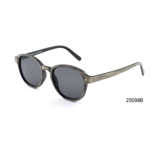 OEM custom wood grain frame square Retro style cheap Brand name sunglasses for women men