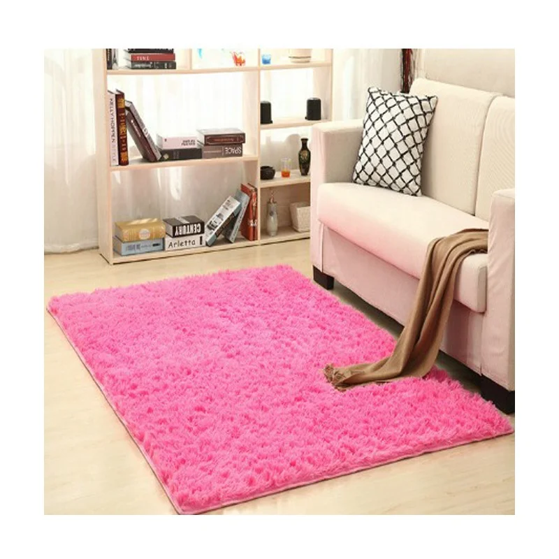Solid Rugs Pink Purple Carpet Thicker Bathroom Non-slip Mat Area rug for living room Soft Child Bedroom Mat