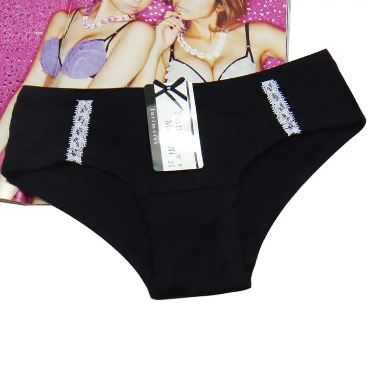 Yun Meng Ni Women Cotton Panties Young Girl Underwear Models With Lace and Bow