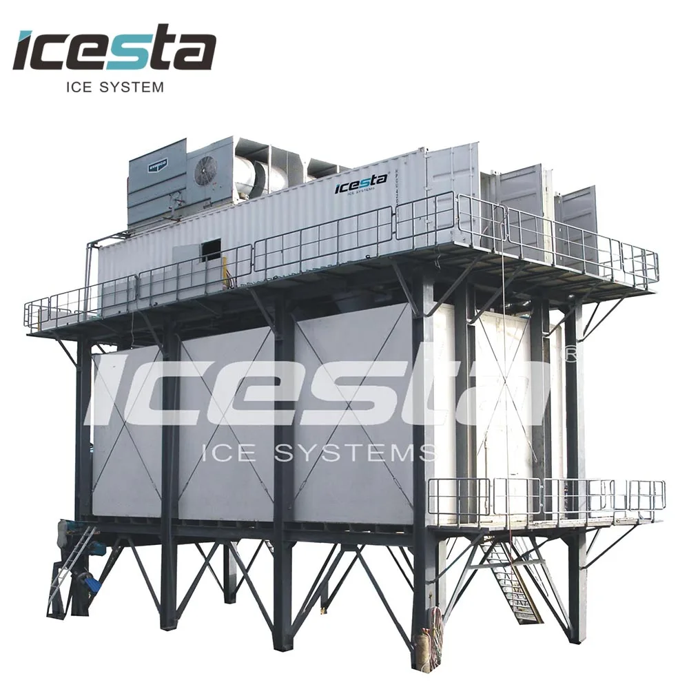 Льдогенераторы в форме хлопьев 40 тонн с CE для охлаждения и смешивания бетона