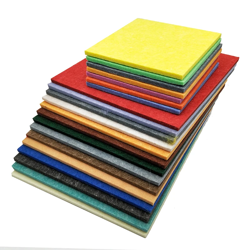 Colored Fireproof polyester fiber acoustic wall board sound proof panels for cinema