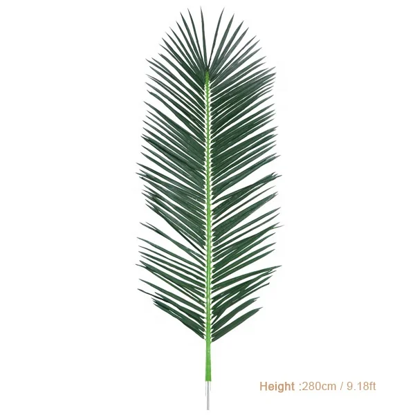 UV resistant plastic artificial coconut palm tree leaves outdoor decoration