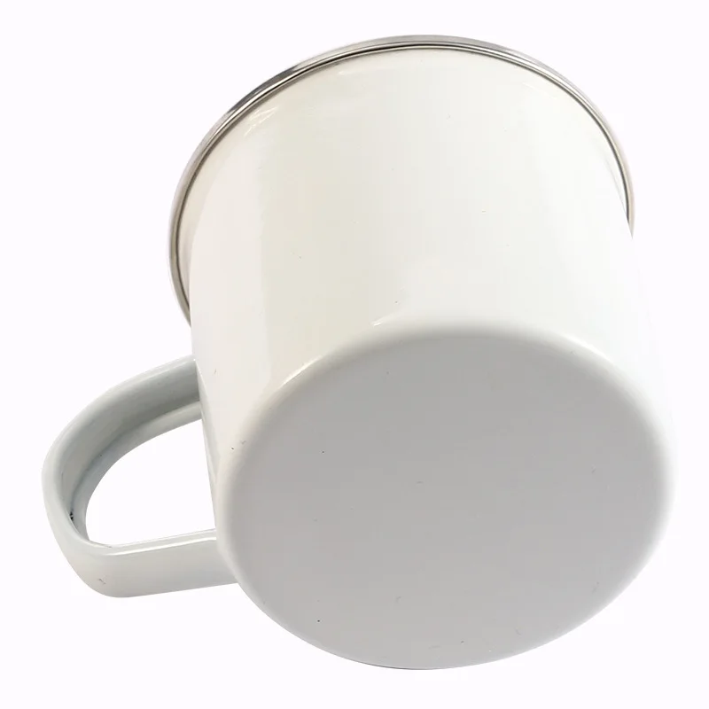 Wholesale Printing logo Coffee cup enamel mug Tea drinking mugs with handgrip
