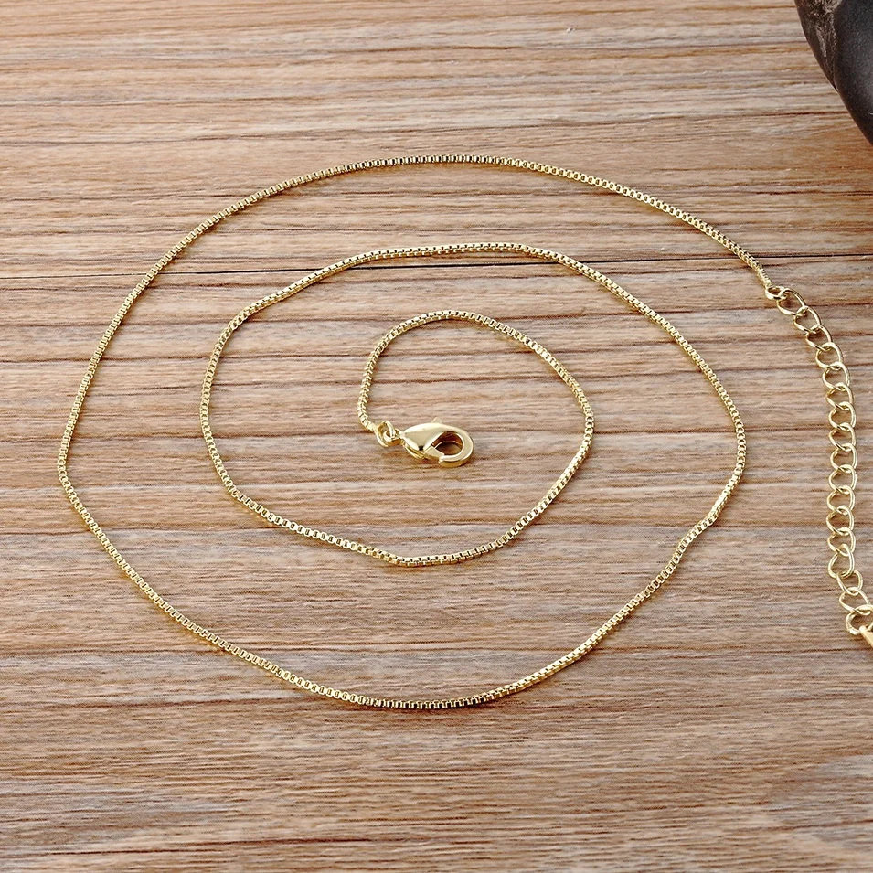 Hot Sale Women Girls Gold Initial 26 Letters Necklace Long Charm Personal Necklace Pendants Copper CZ Jewelry Wholesale