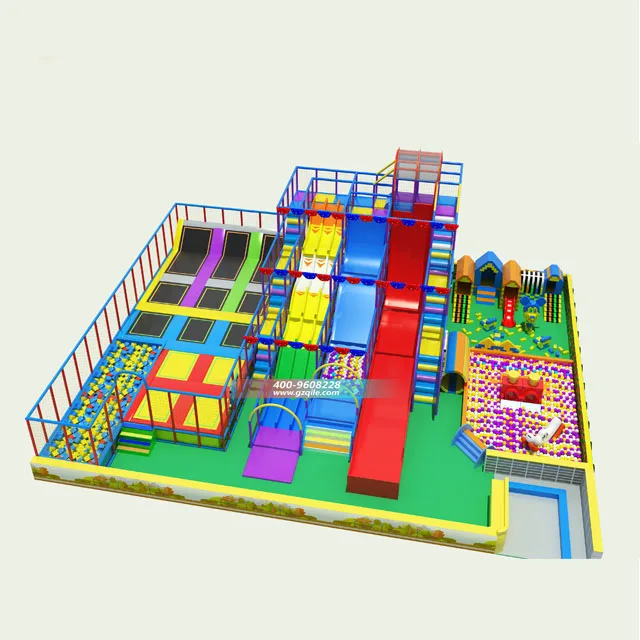 Custom Size Amusement Park with complex sports indoor playground equipment for kids