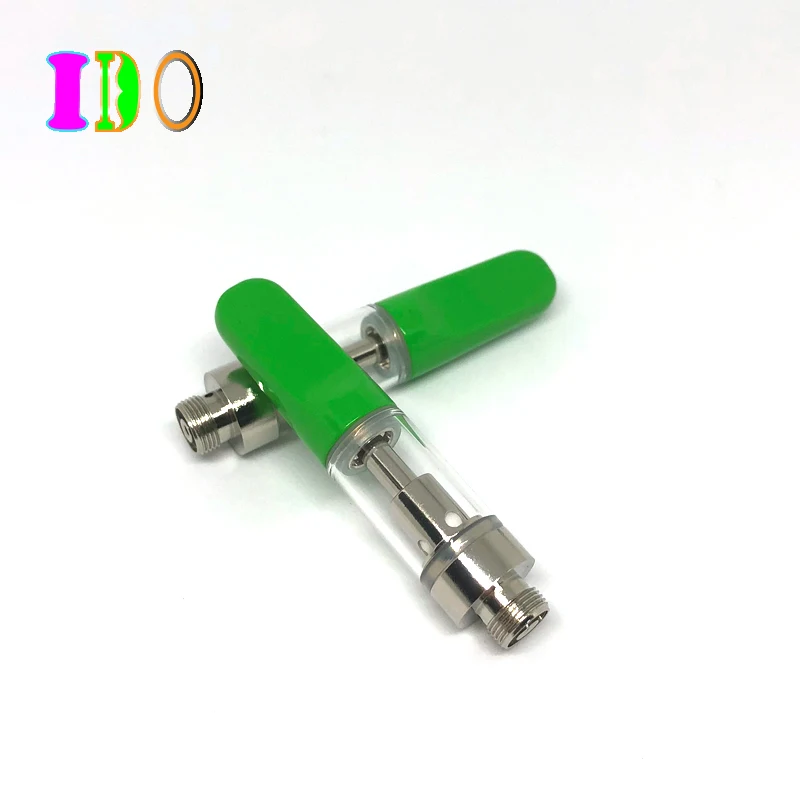 
2019 IDO hot selling 0.5ml 1ml Capacity Green Ceramic Tip Ceramic Coil Cbd Oil Vape Pen cartridge 