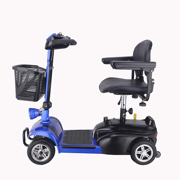 Adjustment folding four wheels 1 seat 24v 250w elderly adult electric mobility scooter for handicapped