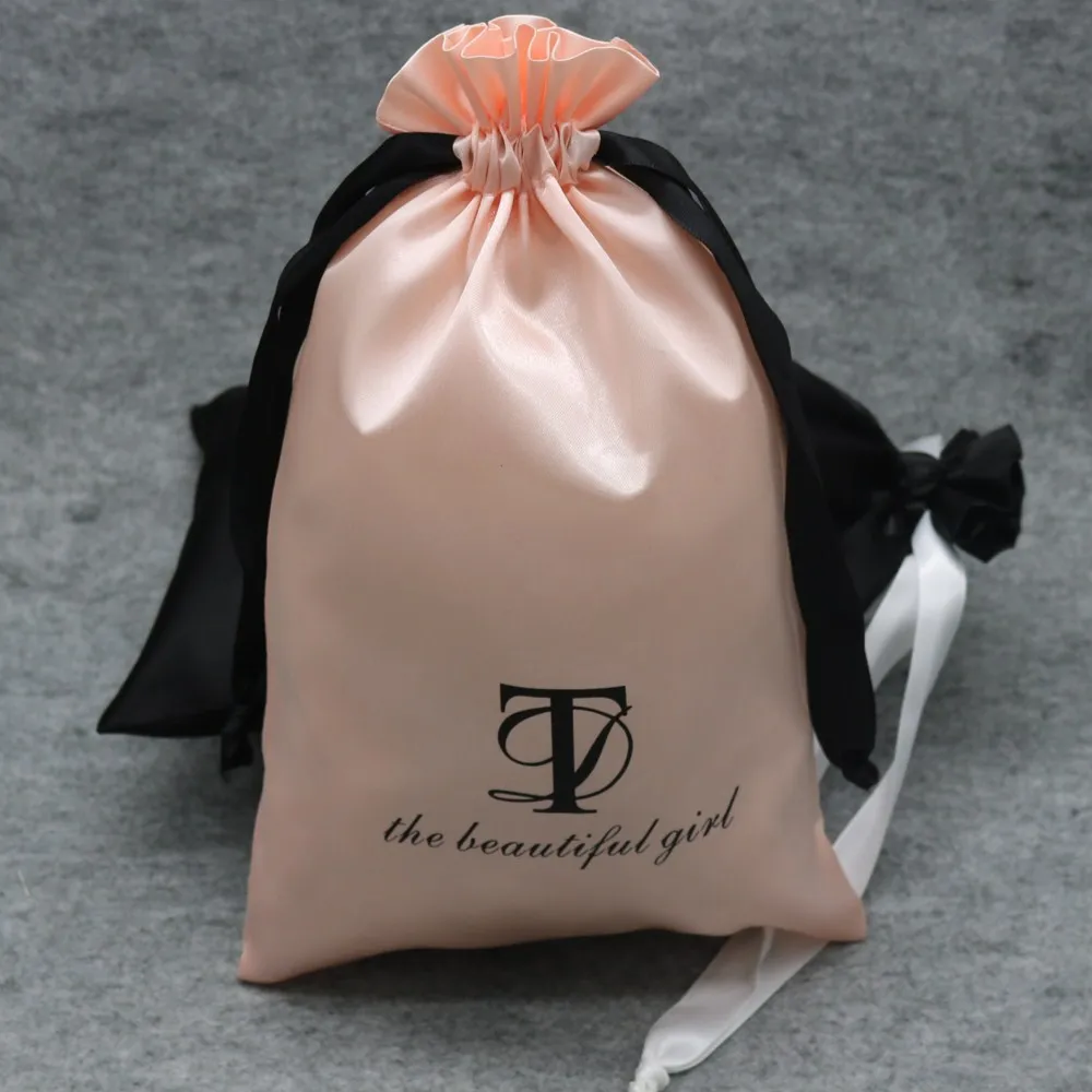 Hot Selling Colorful Satin Dust Bag Shoe Cosmetic Bags Drawstring Pouch