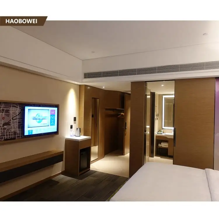 
World brand Hampton by Hilton wooden modern customized high quality hotel bedroom furniture 