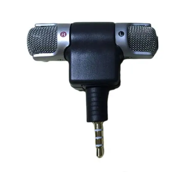 3.5mm Mini metal Mic Digital Stereo Microphone Wireless for Recorder PC Mobile Phone