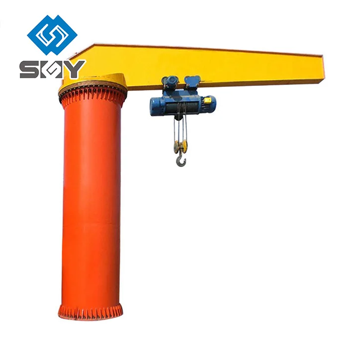 Pillar fixed jib boom crane Electrical hoist crane 500kg