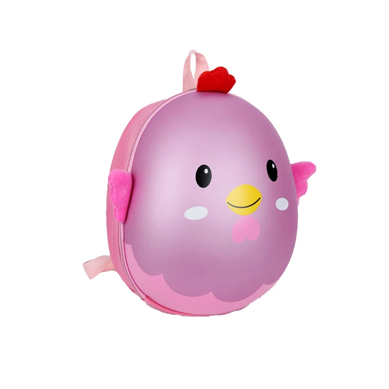 Promotional Cute 3D Hard Shell Solid Chicken Pattern Kids Bag Custom Kindergarten School Packs