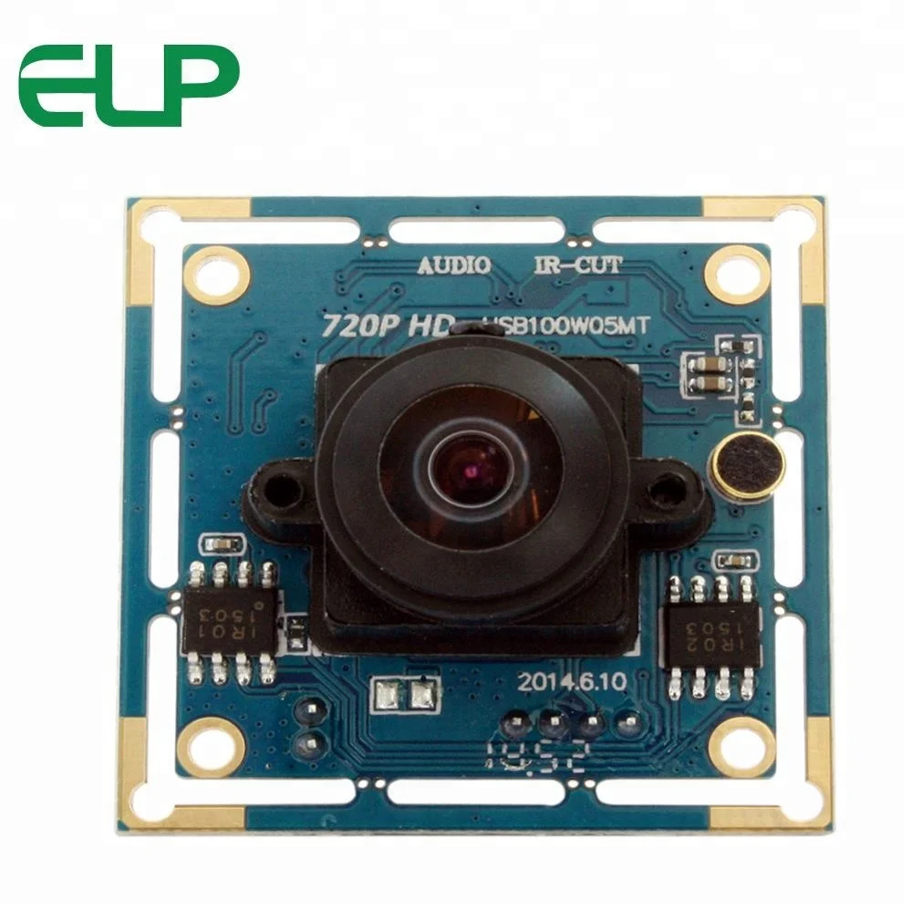ELP 720P HD Mini usb camera module wide angle M12 fisheye lens CCTV CMOS Camera module for industrial machine vision