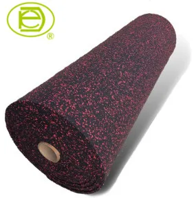 8mm black with 10% EPDM speckles rubber flooring mat roll