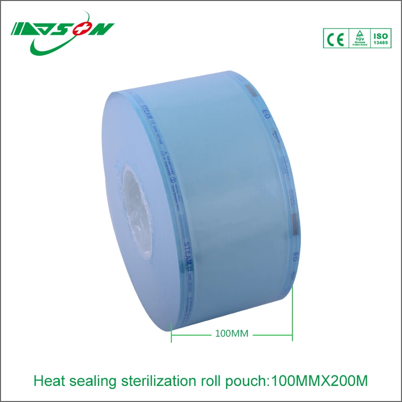
Medical catheters disposable sterilization flat reel plastic paper packaging pouch 