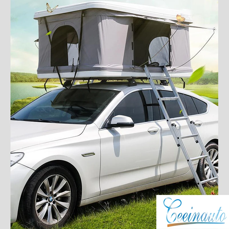 CeeinAuto ABS hard top car waterproof sunscreen hydraulic semi-automatic camping automatic car tent