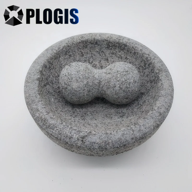 wholesale Large Granite marble stone  Mortar And Pestle set big Size 20*9 cm 15cm 2 cup
