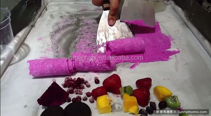 High Quality 190529 Rolled Ice Cream Machine Popular In Thailand