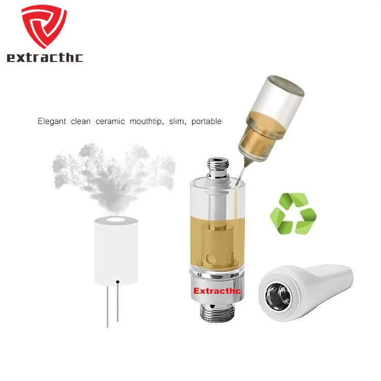 
Glass cartridge vape 0.5/1ml thick cbd oil tank Custom Logo vaporizer empty cartridge refillable vape cartridge 