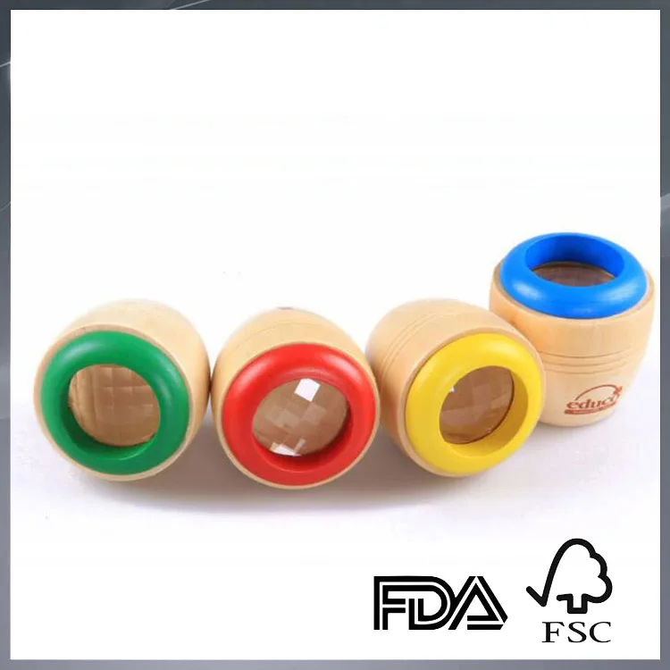 custom natural wood kaleidoscope children wood toy kaleidoscope