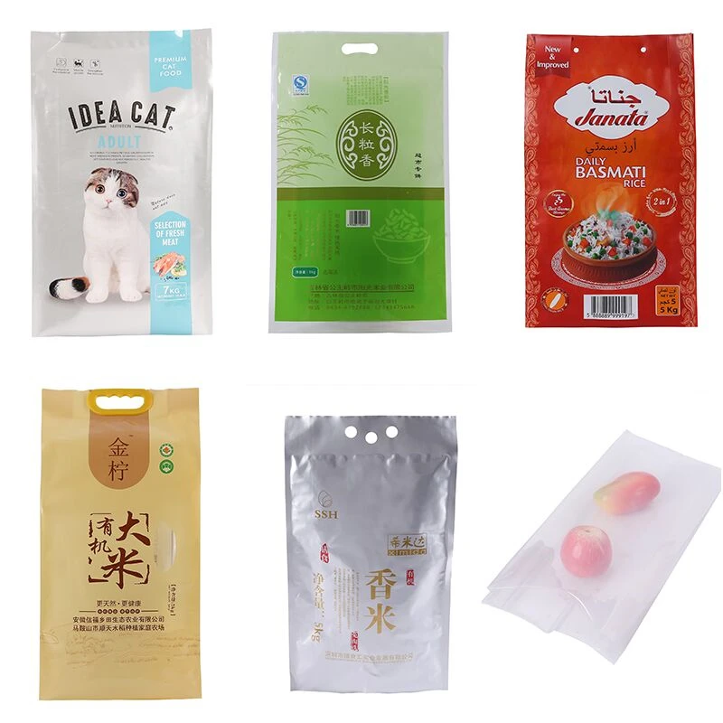 High Quality Wholesale Custom Cheap Rice Bag 2kg 10kg 15 Kg 25kg 50 Kg Food Stand up Pouch Plastic Security LDPE OEM JIAHE