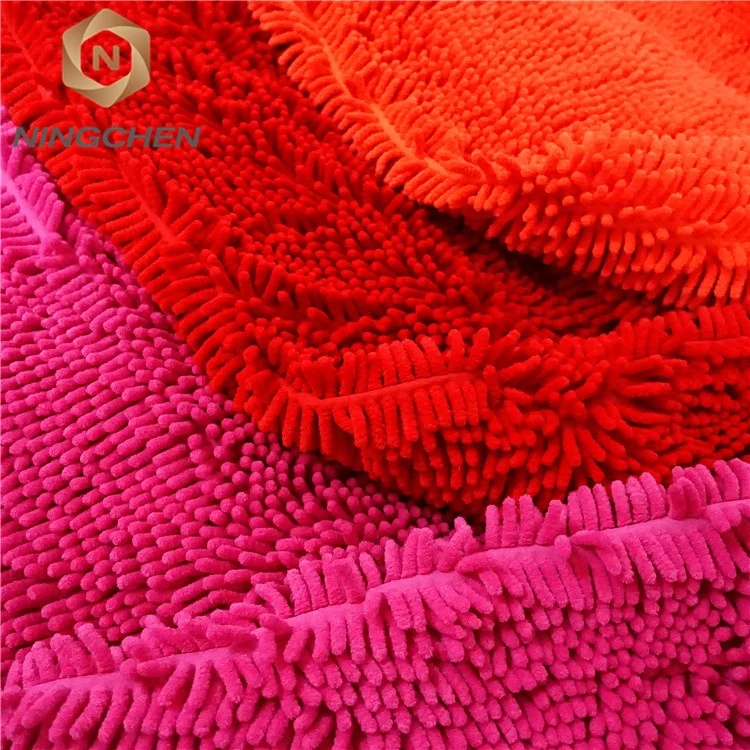 
hot sales Chenille Cleaning Microfiber Chenille Fabric 100% Polyester Rug Chenille Shaggy Fabric Microfiber Cleaning Mop Cloth 