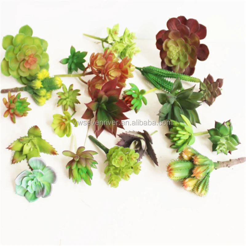 Factory mini fake plants plastic  artificial succulent plants for decoration