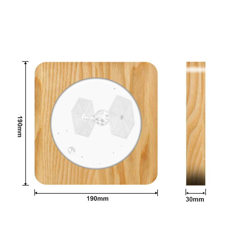 Wooden acrylic lamp The space station  latest gift items gifts for newly married gay couple