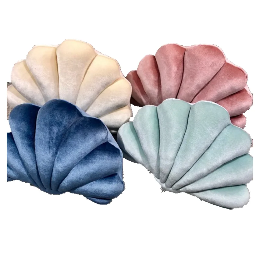 Shells Pillow Mediterranean Style Ocean Decor Cushion