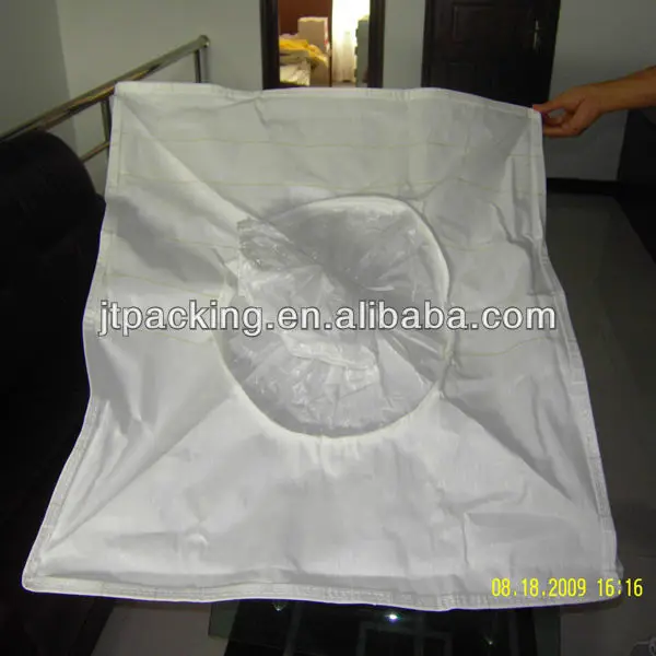 1000kg Plastic Jumbo Bags 1000kg For Carbon-white Big Packing Bags For Milk Powder pp jumbo black bag with four hand