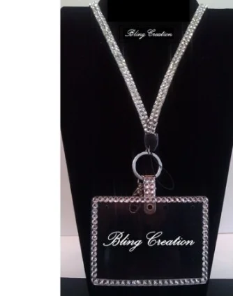 
Cheap fahion bling rhinestone lanyards with id badge holder crystal lanyard with wholesales price 