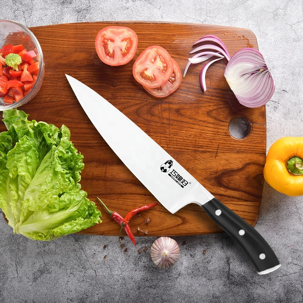 Пользовательские немецкие кухонные ножи из нержавеющей стали Din 1,4116, 8 дюймов, шеф-ножи с ручкой из АБС-пластика