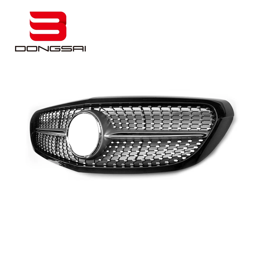 ABS Diamond Front Bumper Mesh Grille Grill for Mercedes Benz C Class W205 C43 C63s 2015-2018