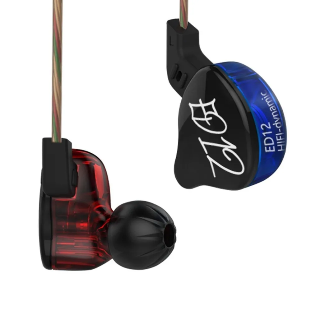 Плотным верхним ворсом KZ наушники, KZ-ED12 в ухо шумоподавления наушники с микрофоном для iPhone / Android