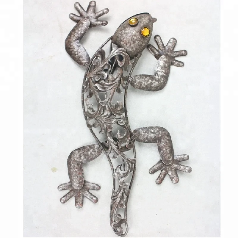 metal wall hanging art lizards decoration